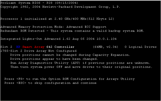 HP Proliant 系列服务器 F8 配置阵列卡过程 HP Proliant 系列服务器 F8 配置阵列卡过程